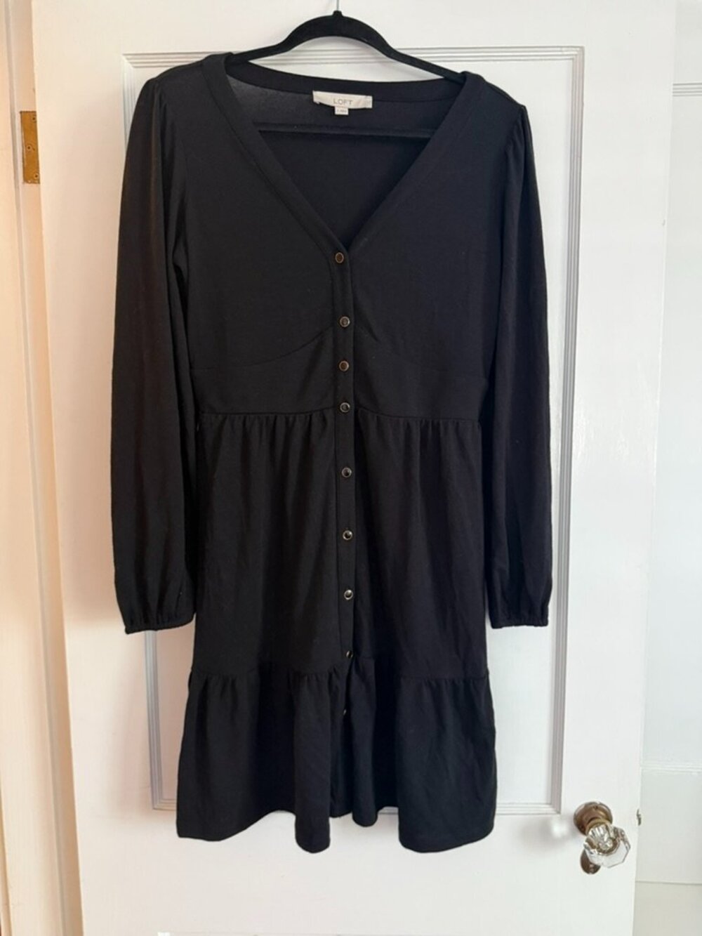 Loft Black Long Sleeve Dress - Size 4